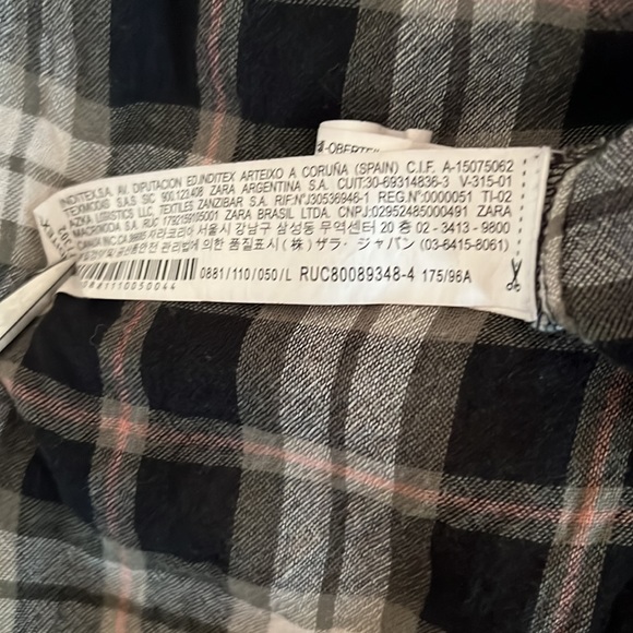 Zara Plaid Embroidered Wrap Top - Picture 6 of 8